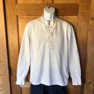 Ralph Lauren Polo, Cream Henley w/Embroidery, Sz M